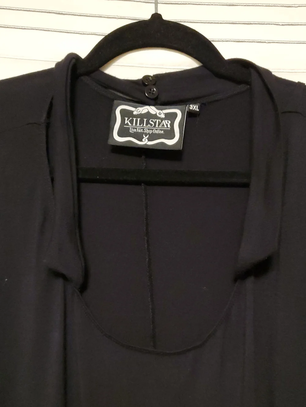 Killstar Black Midi Dress With Bell Sleeves Witchy 3x - Picture 2 of 3